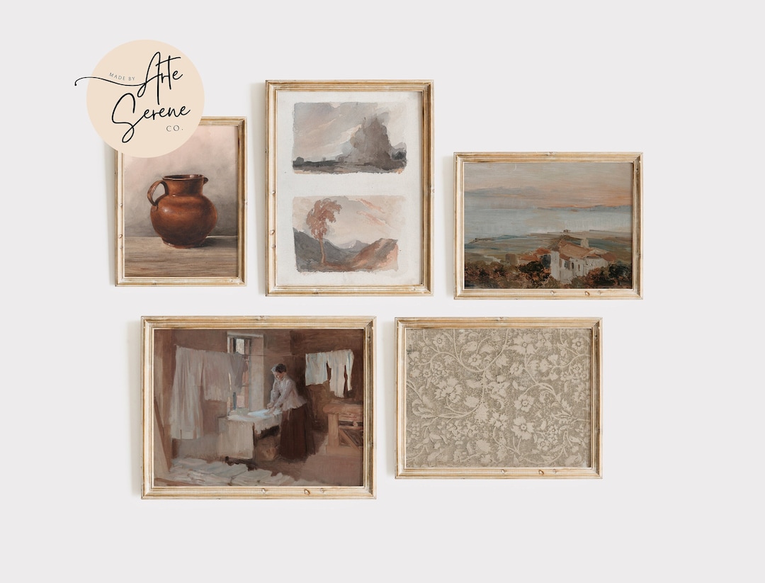 VINTAGE Laundry Room Wall Art Gallery Wall SET of 5 Printable Vintage ...