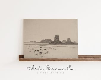 VINTAGE Southwestern Boho Landscape Printable DIGITAL PRINTS Desert Landscape Western Art Prints Printable Wall Art Digital Download