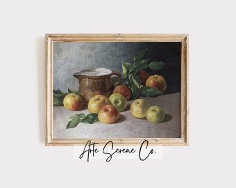 Vintage Country Kitchen Still Life Oil Painting Digital Download Printable Wall Art Farmhouse Kitchen Art Prints Kitchen Still Life