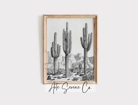 VINTAGE Retro Cactus Western Wall Art South Western Home Decor Cactus  Printable Bedroom Wall Art Digital Download - Etsy Israel