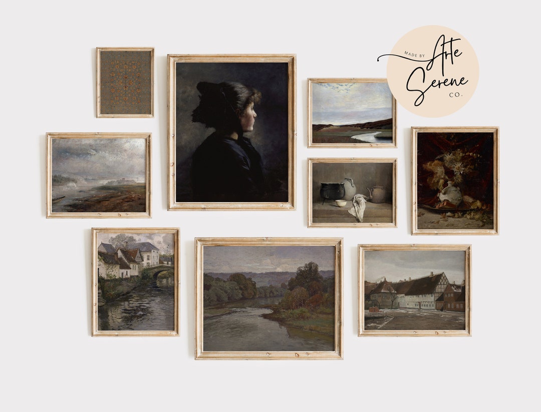 PRINTABLE Wall Art SET of 9 Art Prints Vintage Printables Digital ...