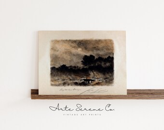 Landscape Art, Neutral Prints, Neutral Wall Art, Printable Wall Art, Landscape Print, Digital Art Print, Landscape Art Print