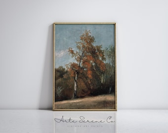 VINTAGE Fall Art Print Autumn Landscape Wall Art Fall Farmhouse Decor Autumn Home Decor Printable Wall Art Download