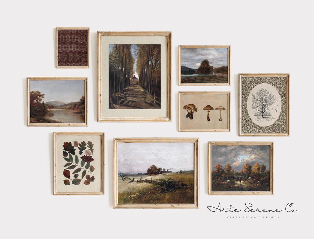 Fall Gallery Wall Art Set of 9 Printable Art Digital Prints Fall ...