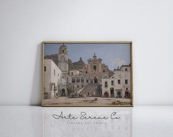 Italian Art Print Italy Cityscape Wall Art Vintage European Painting Digital Download Art Print Printable Vintage Painting European Art