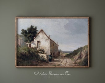 Vintage Farmhouse Wall Art Farmhouse Home Decor Digital Download Printable Art Country Landscape Art For Bedrooom Country Farmhouse Print