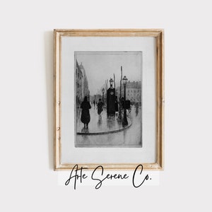 PRINTABLE Wall Art Black and White Art Print Sketch Art Print Digital Download Wall Art Cityscape Sketch Digital Art Prints Modern Wall Art