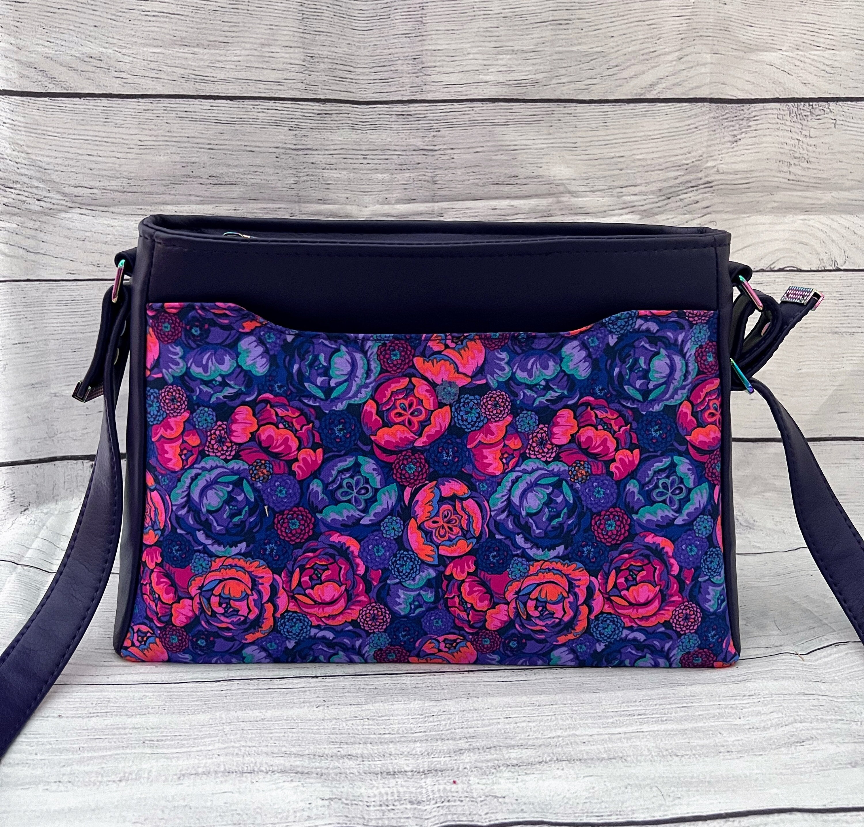Purple and Pink Rose Zynah Bag