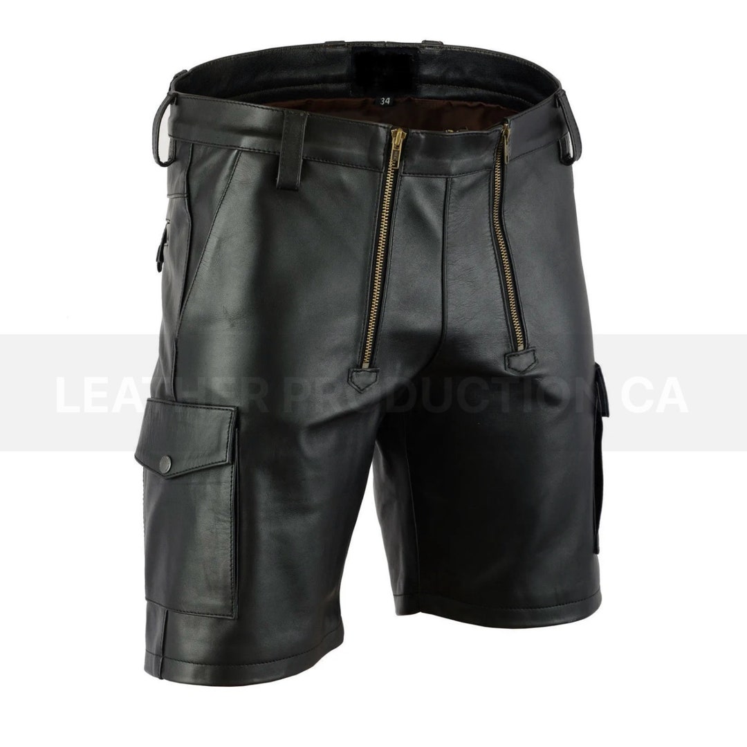 Men Leather Shorts, Party Shorts, Summer Shorts, Gym Shorts, Yoga