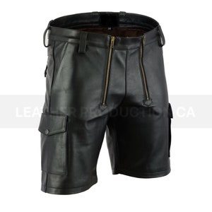 Men Leather Shorts, Party Shorts, Summer Shorts, Gym Shorts, Yoga Shorts, Leather shorts, Mens leather shorts, Leather shorts, Gift for him