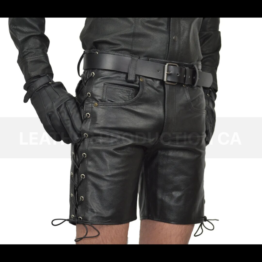 Men Leather Shorts, Party Shorts, Summer Shorts, Gym Shorts, Yoga