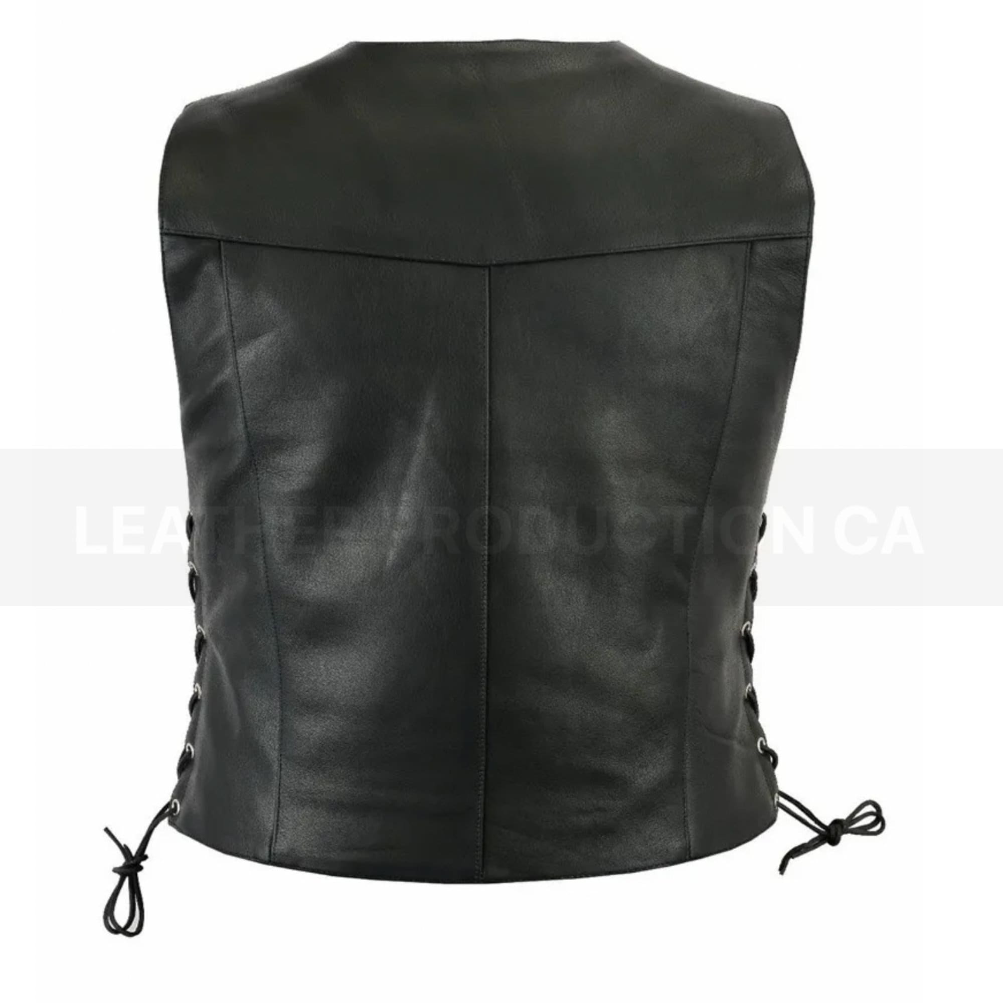Vest with Leather Label