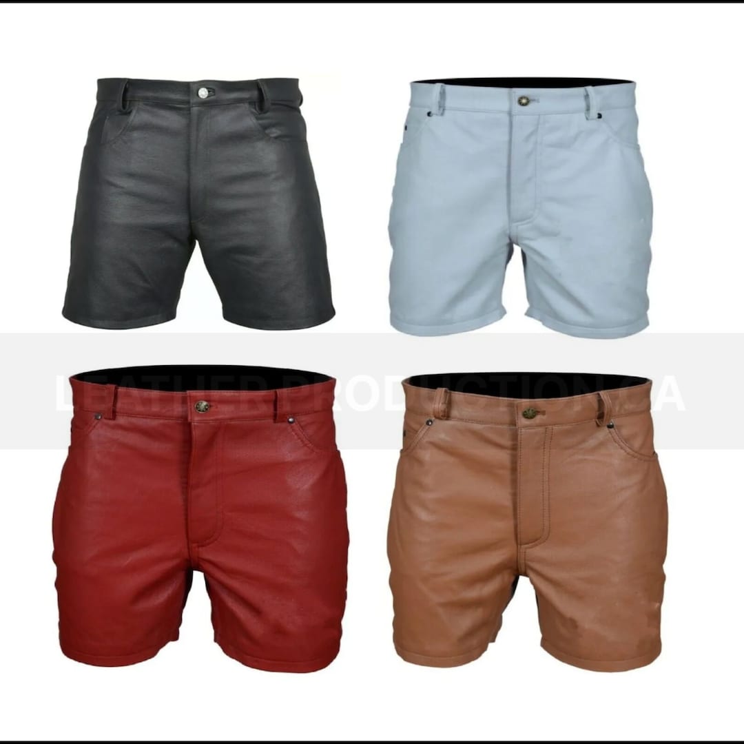 Men Leather Shorts, Party Shorts, Summer Shorts, Gym Shorts, Yoga