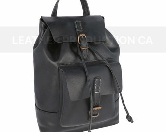 Handmade Buffalo Leather Backpack: Convertible Travel Bag - Etsy