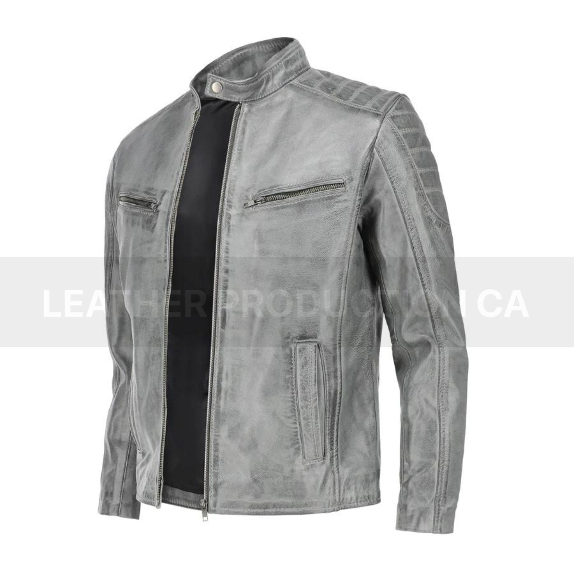 Ash & Erie Heather Grey Full-Zip Jacket Fleece for Short Men