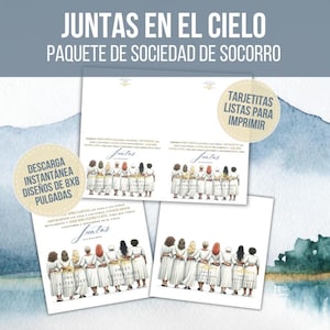 Paquete de Sociedad de Socorro SUD, download instantanea (pdf en png) Juntas en el Cielo