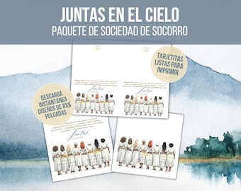 Paquete de Sociedad de Socorro SUD、Descarga instantanea (PDF & PNG) Juntas en el Cielo