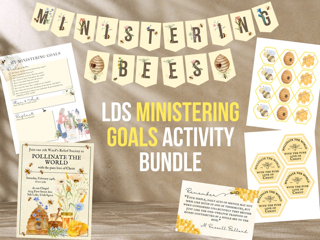 LDS Ministering Bees Activity Bundle, Relief Society, Young Women ...