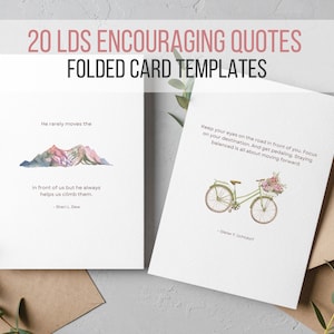 20 tarjetas de ministración SUD, descarga instantánea, citas inspiradoras de los últimos días, imprimibles para las Mujeres Jóvenes, la Sociedad de Socorro, la Primaria, idea de regalo SUD