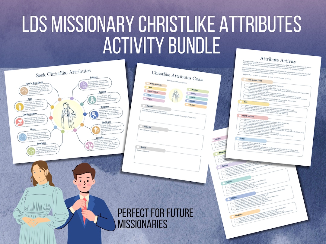 LDS Missionary Develop Christlike Attributes Activity Goals Bundle, LDS ...