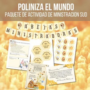 Polinar el Mundo Paquete de Actividad de Ministracion SUD. Canva Templates, PDF (Instant Download)