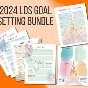 LDS 2024 Youth theme goals bundle, I am a disciple of Jesus Christ, Instant PDF Download, Goals Poster, Goals Planning sheets, Goal Tracking