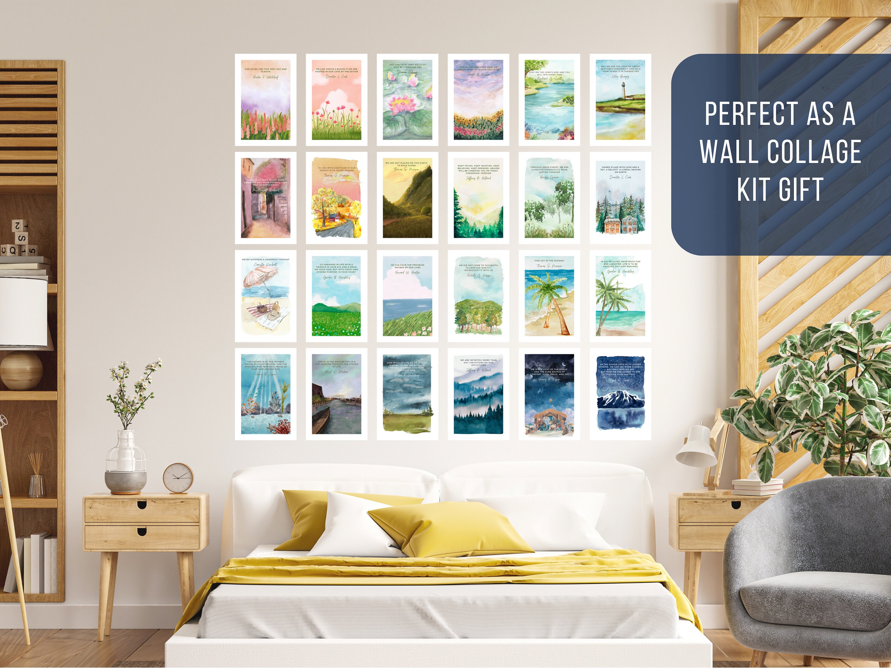 LDS Church Quotes on 4x6 Cards Editable Canva Templates LDS Ministering ...