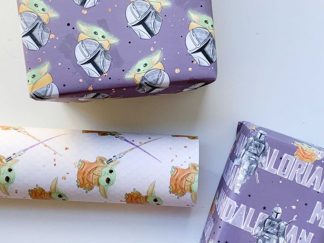 Star Wars Mandalorian Wrapping Paper Sheets