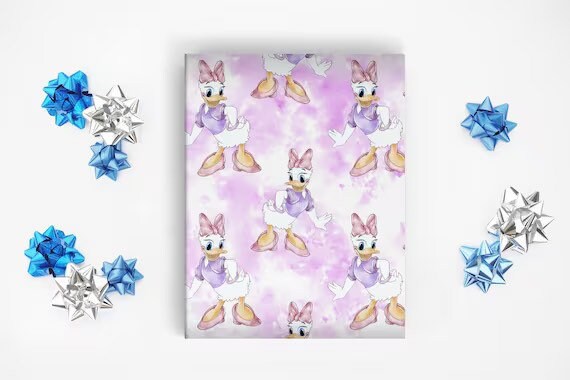 Daisy Duck Wrapping Paper Sheets Disney Birthday Party Mickey Mouse  and friends Pink Party