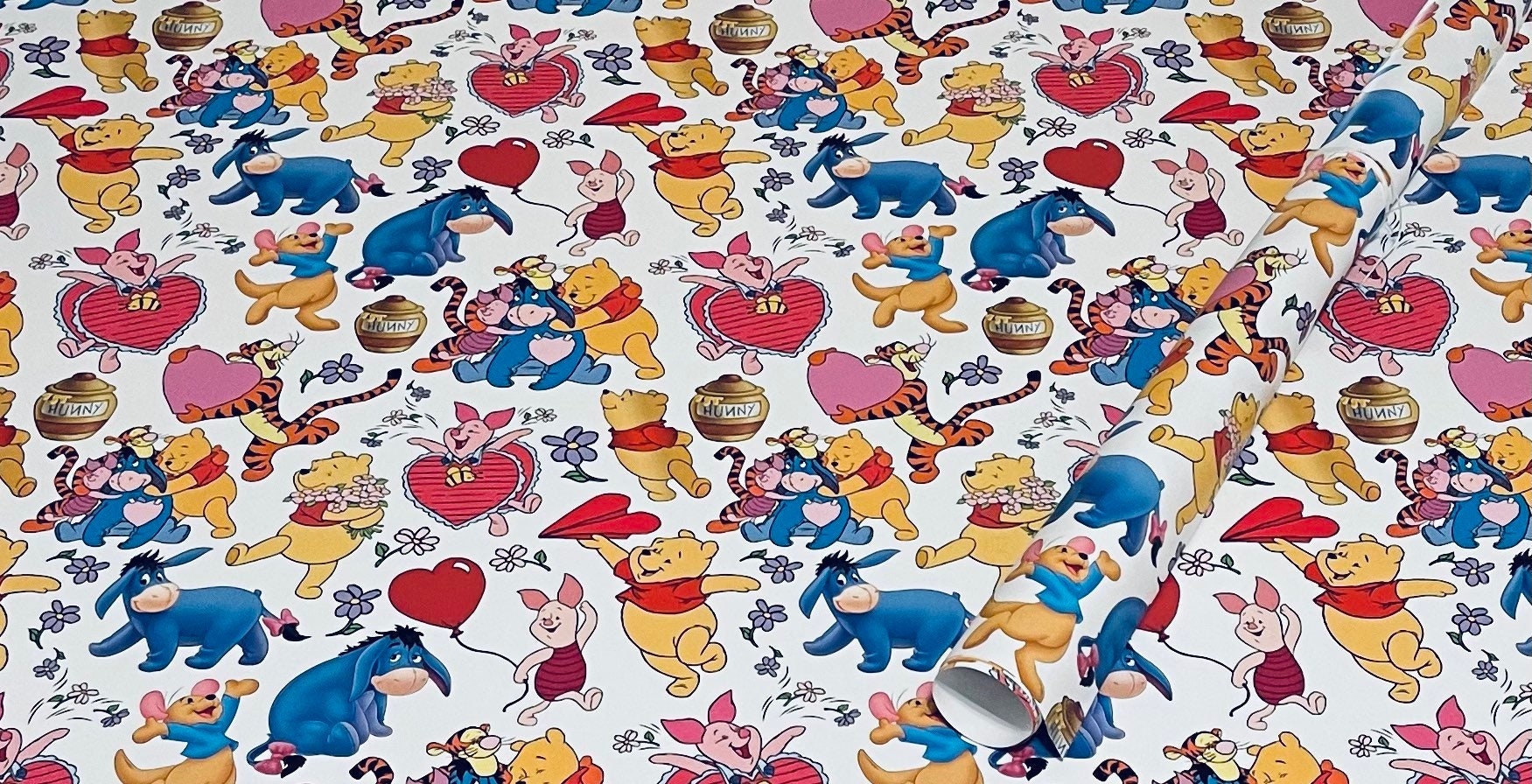 Winnie The Pooh Wrapping Paper Sheets - Set of 3 sheets - Disney Birthday Party