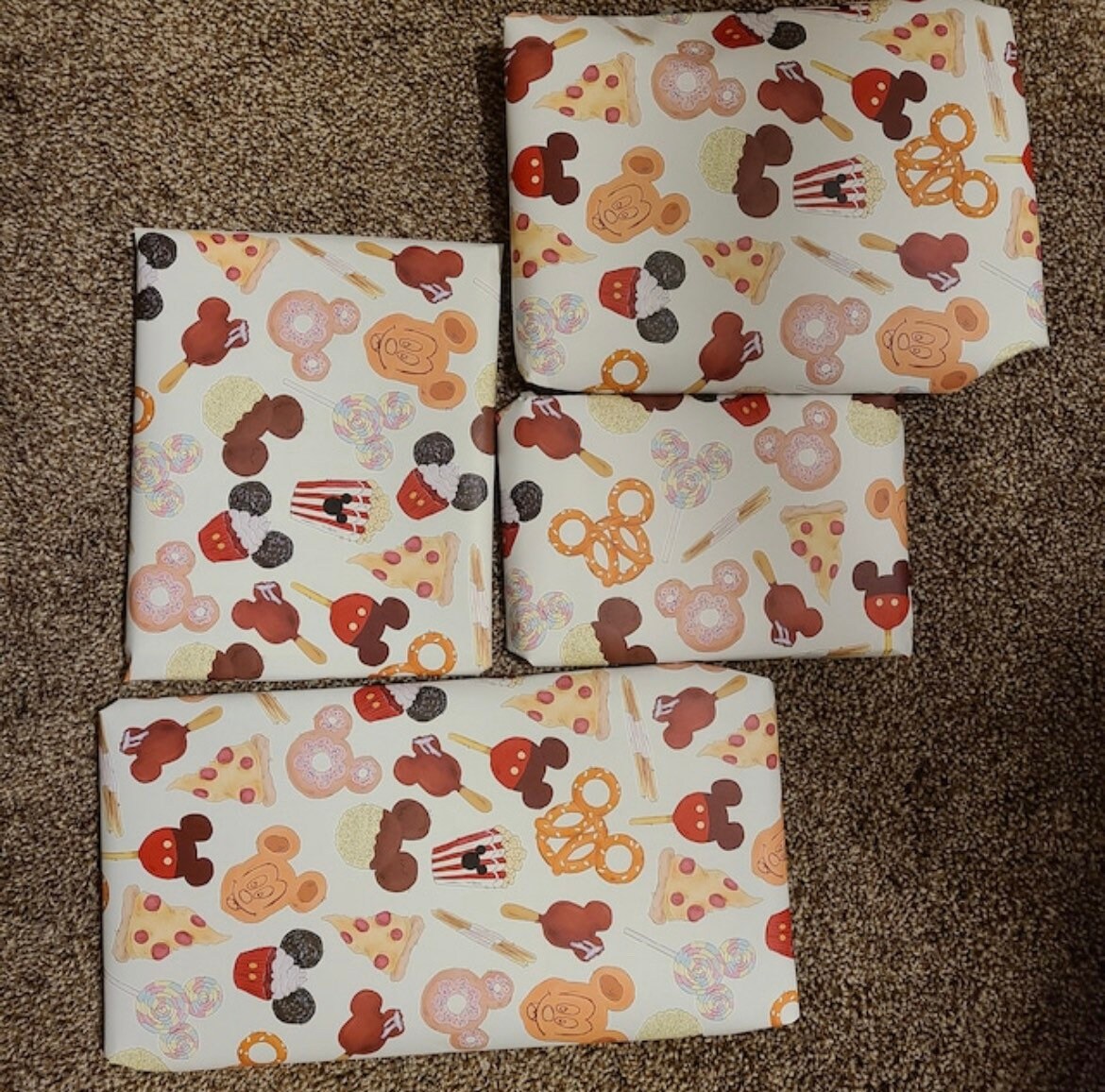 Disney Treats Wrapping Paper Sheets Disney Food Disneyland Mickey Mouse