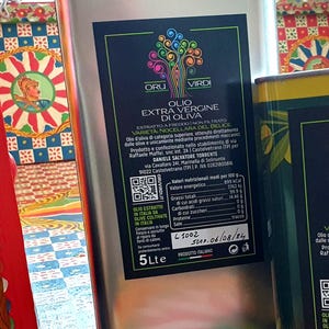 Lata 5L &quot;Oru VIRDI&quot;!!! Azeite Virgem Extra Nocellara del Belice (Castelvetrano - Sicília) - ESCOLHIDO À MÃO em outubro de 2024