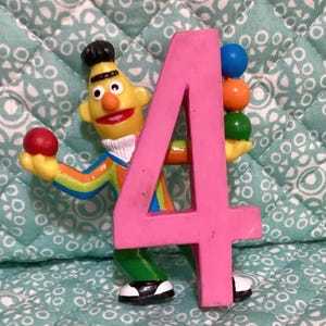 Vintage Sesame Street Bert PVC Figure- Applause Number 4