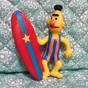 Vintage Sesame Street Bert Beach PVC Figure- Applause Beach