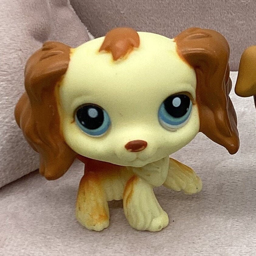 Littlest Pet Shop St Bernard Puppy Dog 76 LPS Blue Eyes