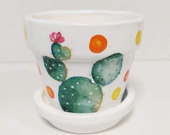 Plantenbak Aardewerk Mini Cacatus Bloempot Moederdag Cadeau Woondecoratie Nieuw Huis Binnentuin Handgemaakte plantenpot Tuindecoratie Leuk cadeau