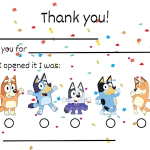 Carte postale Merci Bluey