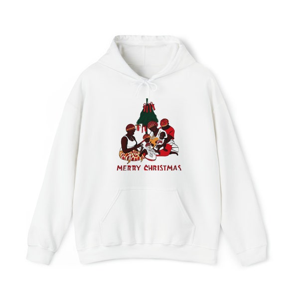 Gemischtes afrikanisches Familien-mit Kapuze Sweatshirt, Weihnachtssweatshirt, Familien-Sweatshirt, Weihnachts Hoodie, Weihnachtsgeschenk