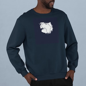 Minimalistischer abstrakter Afrika Landkarte Sweatshirt, Afrika Pullover, Landkarte Pullover