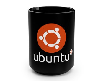 Ubuntu Black Mug, Cyber Mug ,Coffee Mug ,Techie Coffee Mug, Cool Mug