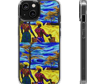 Clear African Van Gogh Style Painting Cases , Van Gogh Phone case iPhone 14 13 12 , Samsung Phone Case