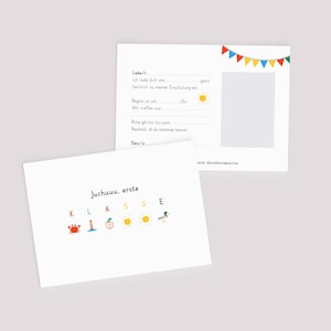 Einladung „Erste Klasse“ / Einladung zur Einschulung / Karte zur Einschulung / Schulkind