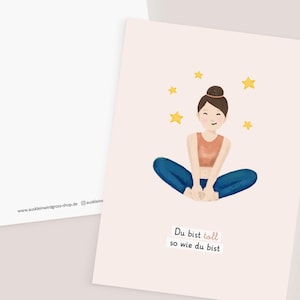 Grußkarte "Affirmation" / Du bist toll so wie du bist /