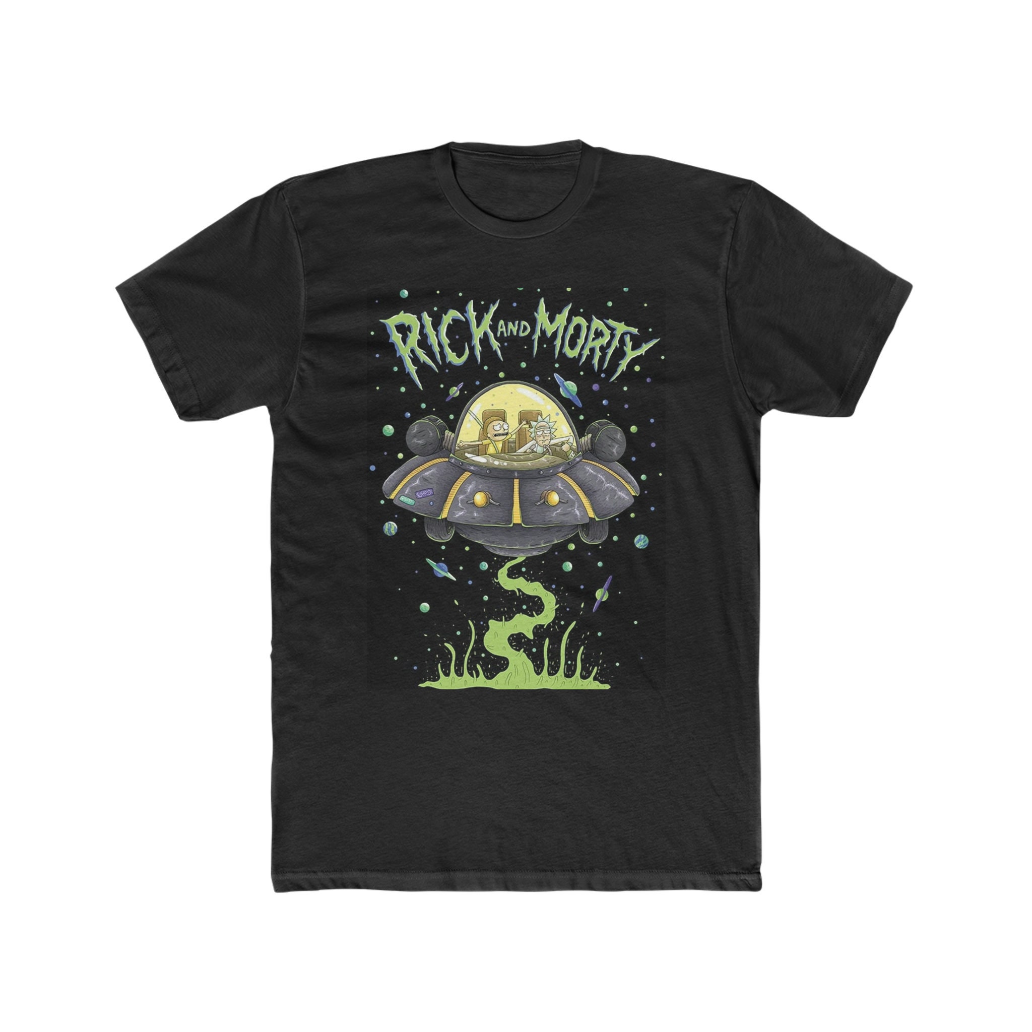 Rick and Morty Spaceship Tee - Etsy Rick and Morty Spaceship Tee - Etsy