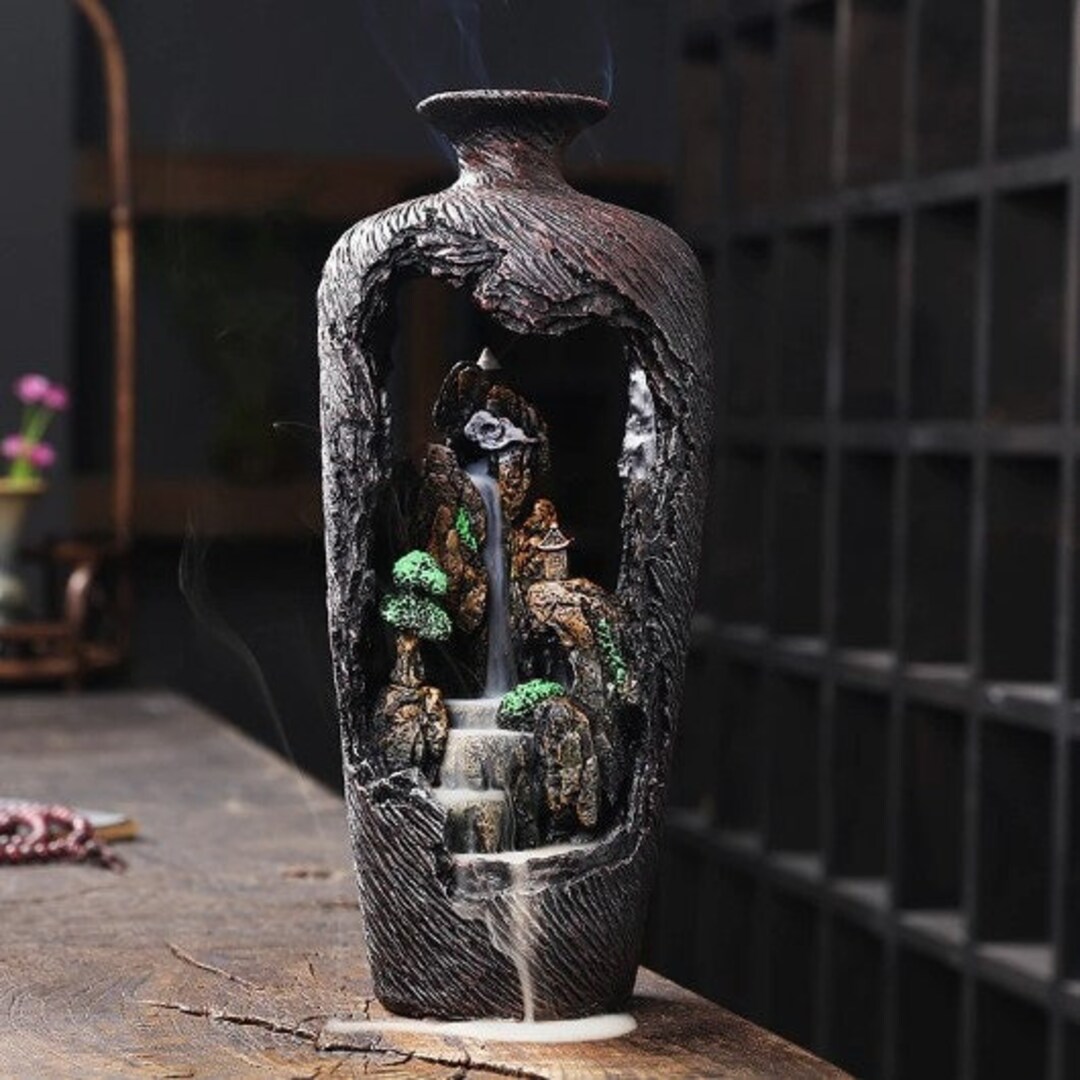 Elegant Incense Waterfall Vase, Vase Backflow Incense Burner, Incense Holder, Decoration for