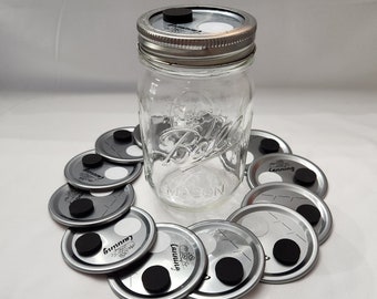 100 pack of "Regular Mouth" lids with Injection Port & Filter