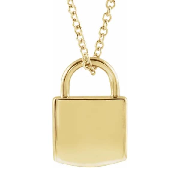 Padlock Necklace Etsy