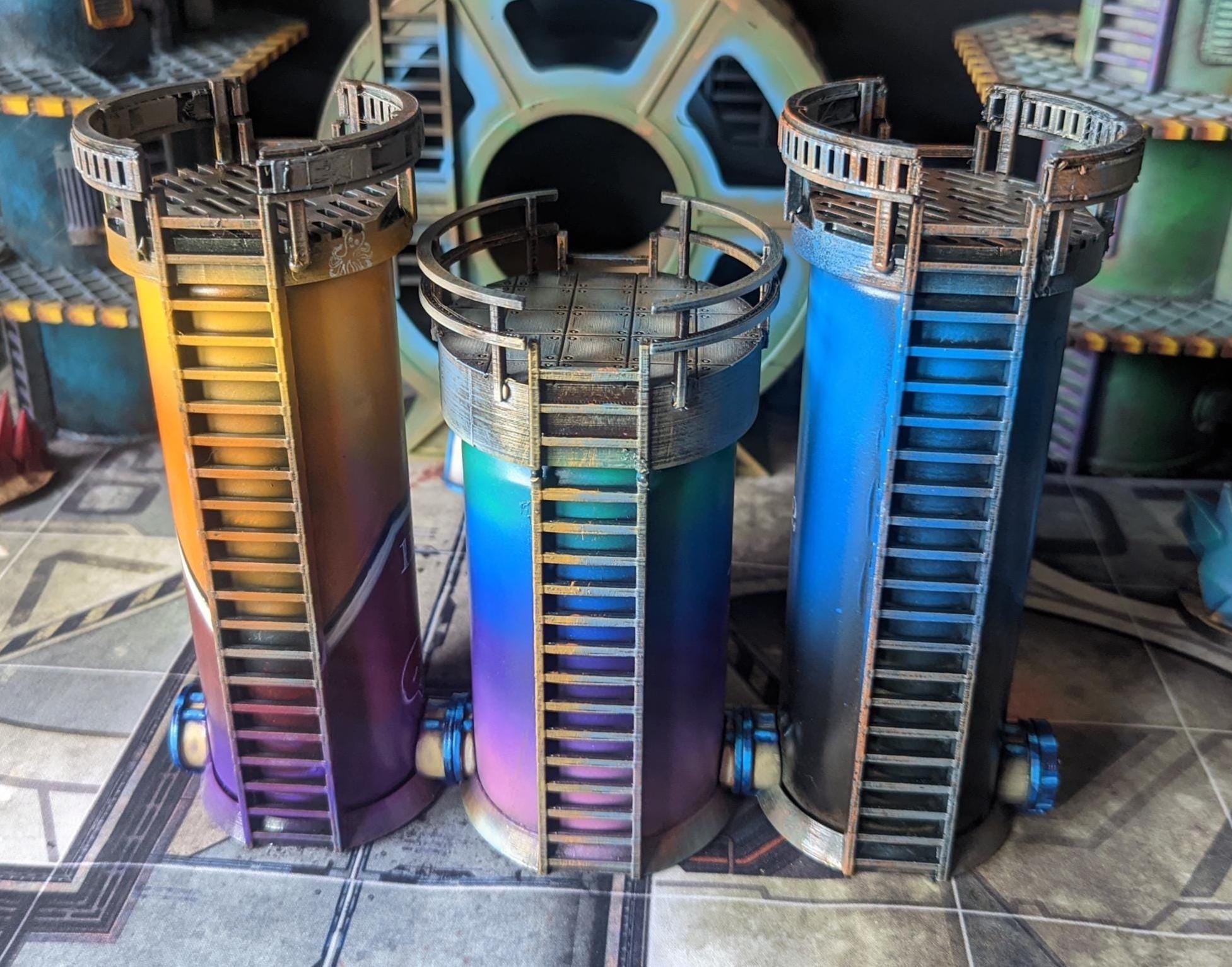 Dual Can Industrial Tower Terrain Kit