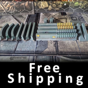 Jersey Barrier Terrain Set (19 pieces) modular with magnets