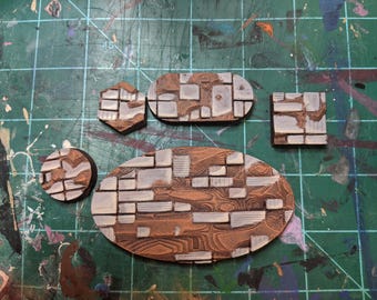 Ruin Terrain Miniature Bases for wargaming, 25mm ,28mm, 32mm, 40mm, 50mm, 60mm